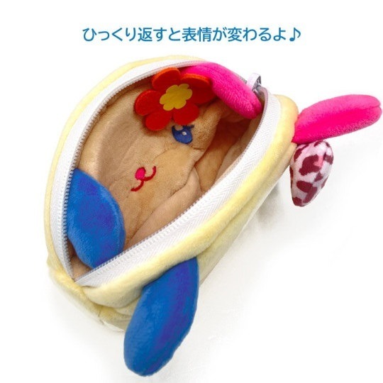 過生活IP訂購 三麗鷗 花小兔 絨毛造型雙面筆袋 古銅辣妹 小花兔 6M45-細節圖4