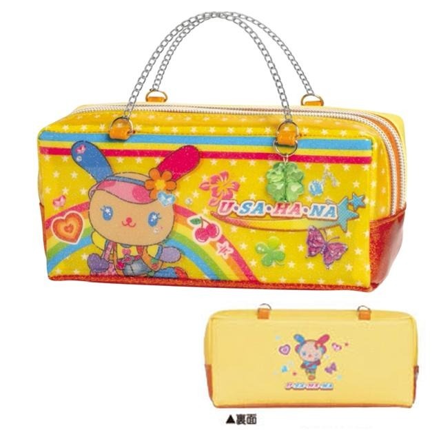 過生活IP訂購 三麗鷗 花小兔 皮質方形拉鍊筆袋 古銅辣妹 小花兔 6M45-細節圖3