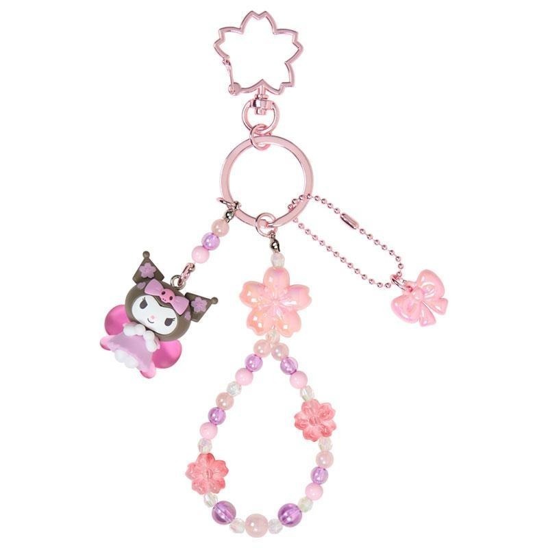過生活IP訂購 三麗鷗 造型串珠鑰匙圈 櫻花 HelloKitty 美樂蒂 大耳狗 酷洛米 Piano 蹦蹦兔 6A53-細節圖5
