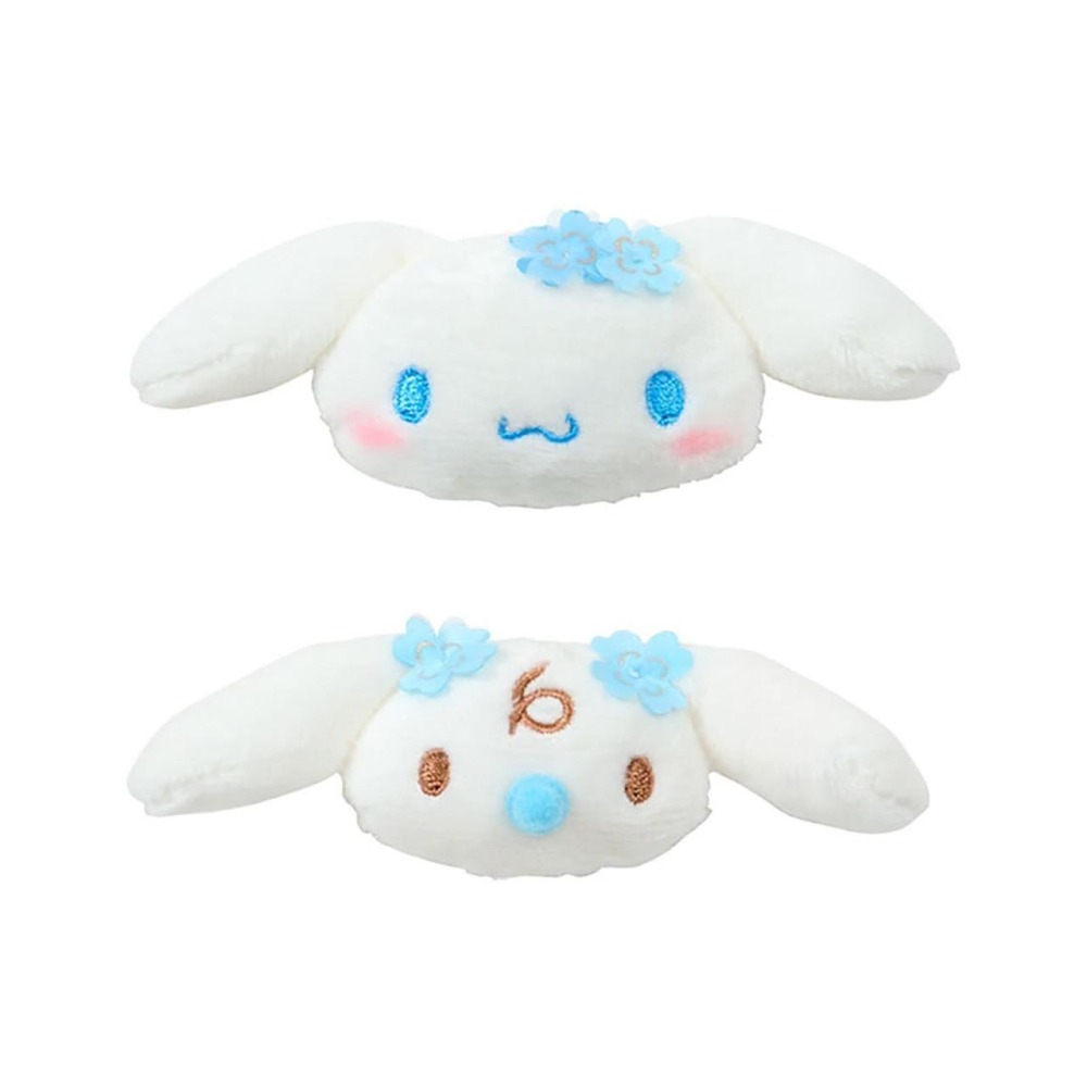 過生活IP訂購 三麗鷗 大耳狗 Cinnamoroll 絨毛玩偶髮夾2入組 四葉草 水色幸運草 大耳狗生日派對 6A36-細節圖3