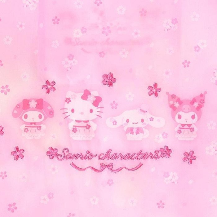 過生活IP訂購 三麗鷗 折疊環保購物袋 櫻花精靈 HelloKitty 美樂蒂 大耳狗 酷洛米 Piano 6A43-細節圖4