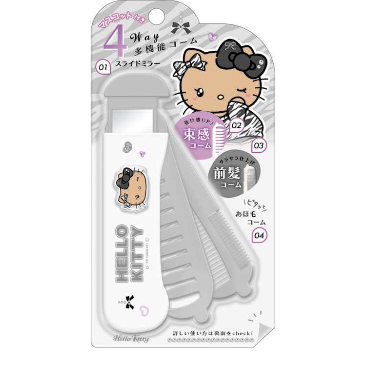過生活IP訂購 三麗鷗 HelloKitty 凱蒂貓 折疊鏡梳組 6A43-細節圖3