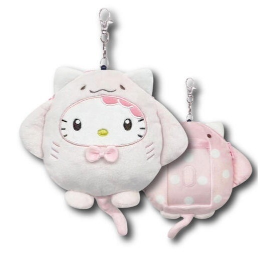過生活IP訂購 三麗鷗 絨毛造型伸縮票卡包 HelloKitty 美樂蒂 大耳狗 酷洛米 6851R-細節圖4