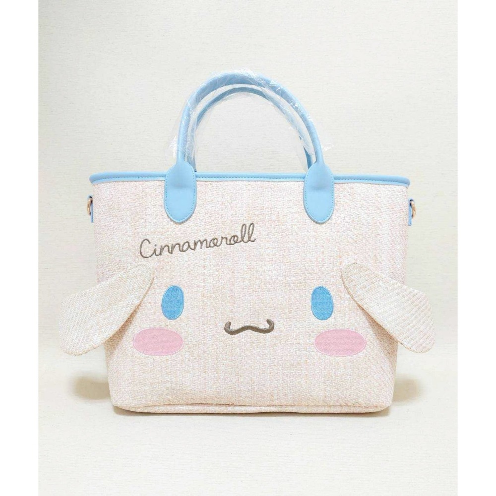 過生活IP訂購 三麗鷗 HelloKitty 凱蒂貓 大耳狗 Cinnamoroll 編織手提斜背兩用包 6524-細節圖3