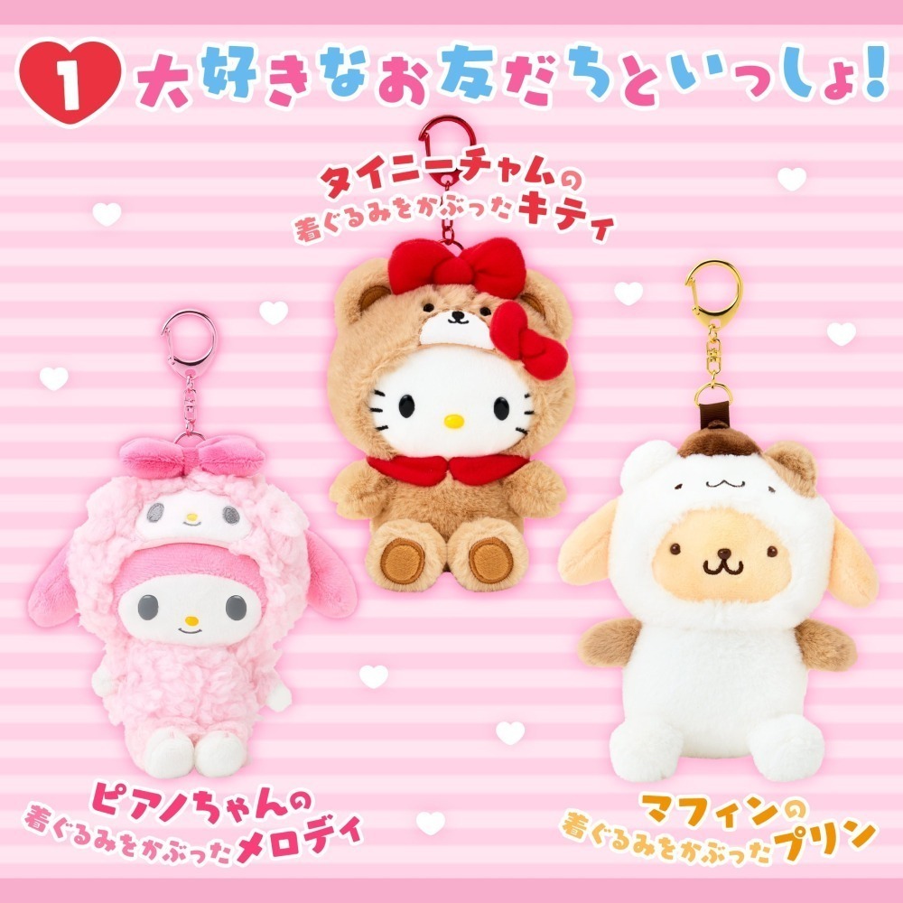 過生活IP訂購 三麗鷗 吊飾娃娃 與最喜歡的朋友 HelloKitty 美樂蒂 大耳狗 布丁狗 人魚漢頓 酷企鵝 683-細節圖3