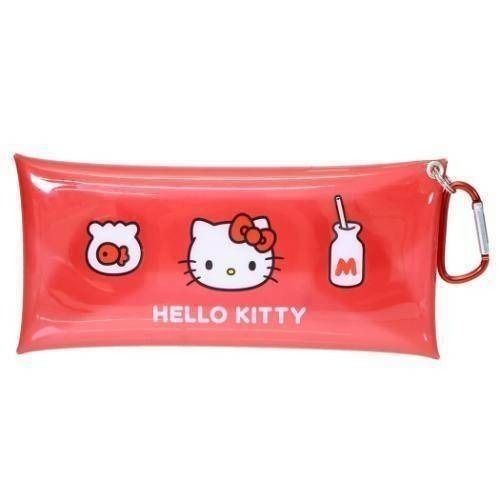 過生活IP訂購 三麗鷗 透明扁平筆袋附扣環 HelloKitty 酷洛米 花小兔 6O14R-細節圖3