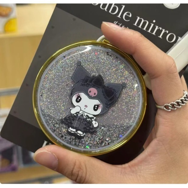 過生活IP訂購 三麗鷗 流沙摺疊鏡盒 HelloKitty 美樂蒂 酷洛米 泰迪熊 Piano小綿羊 酷企鵝 6S32R-細節圖10