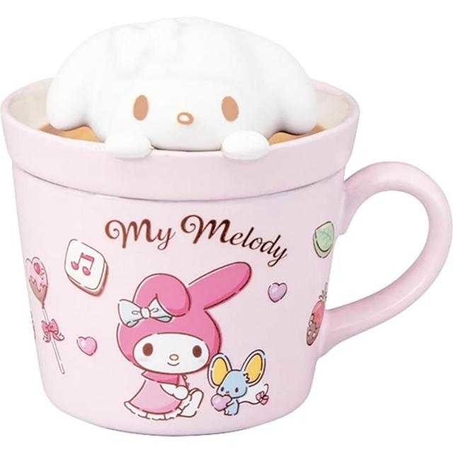 過生活IP訂購 三麗鷗 造型陶瓷馬克杯附蓋 HelloKitty 美樂蒂 布丁狗 兔媽媽 6632-細節圖4