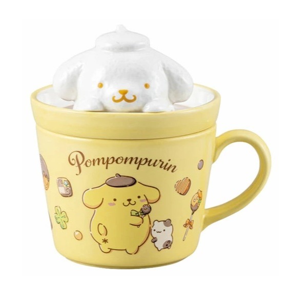過生活IP訂購 三麗鷗 造型陶瓷馬克杯附蓋 HelloKitty 美樂蒂 布丁狗 兔媽媽 6632-細節圖5