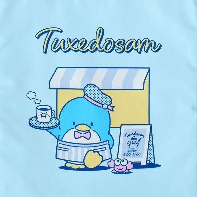 過生活IP訂購 三麗鷗 山姆企鵝 Tuxedo Sam 直式側背袋 咖啡 咖啡館 6725R-細節圖6