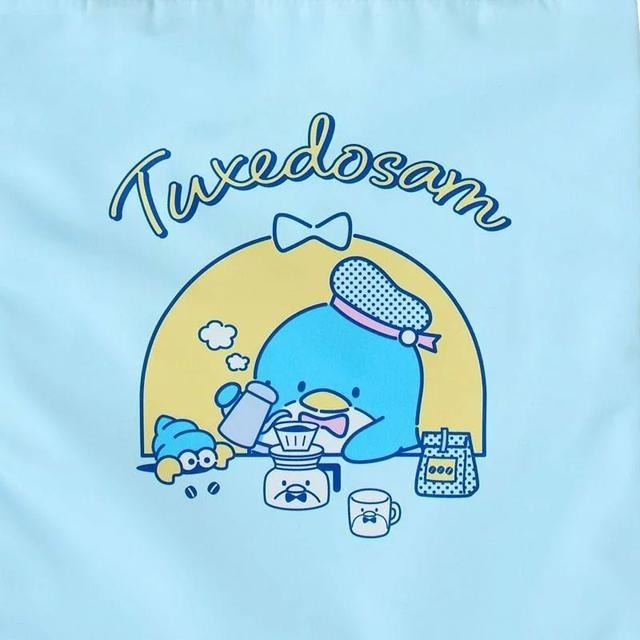 過生活IP訂購 三麗鷗 山姆企鵝 Tuxedo Sam 直式側背袋 咖啡 咖啡館 6725R-細節圖7