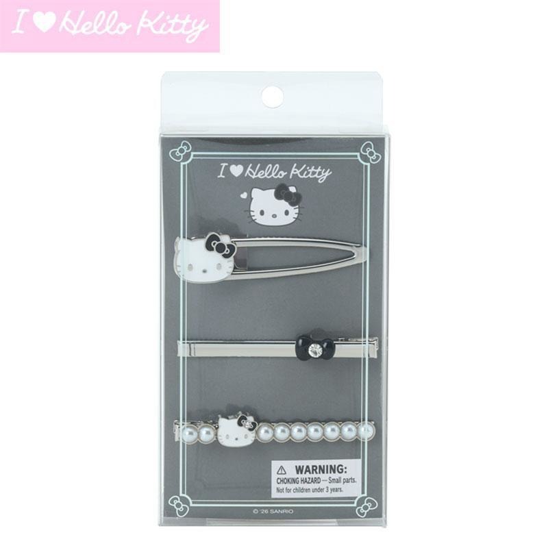 過生活IP訂購 三麗鷗 HelloKitty 凱蒂貓 造型髮夾3入組 I Love Hello Kitty 6753-細節圖3