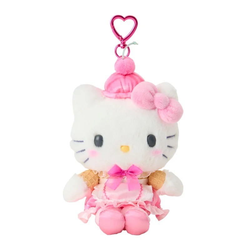 過生活IP訂購 三麗鷗 絨毛玩偶吊飾 冰淇淋店 HelloKitty 美樂蒂 大耳狗 酷洛米 花小兔 小綿羊 6754-細節圖3