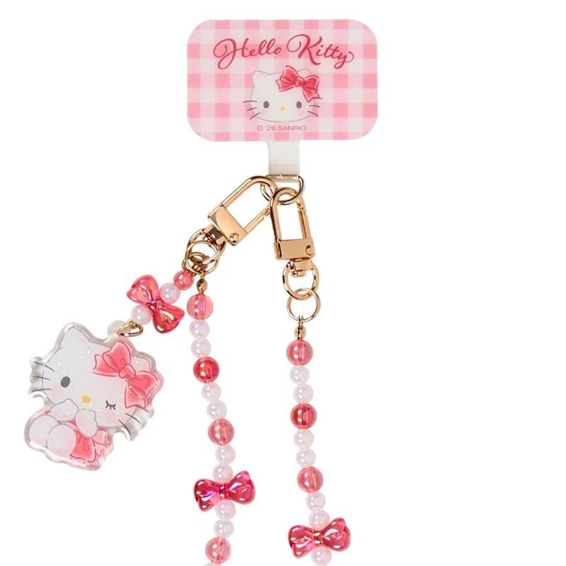 過生活IP訂購 三麗鷗 造型串珠手機背繩 HelloKitty 美樂蒂 大耳狗 酷洛米 人魚漢頓 6844-細節圖8