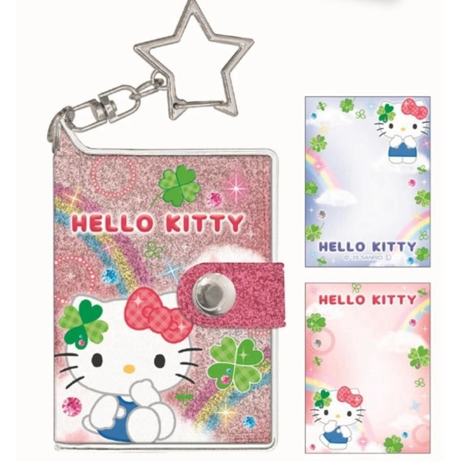 過生活IP訂購 三麗鷗 迷你貼紙簿鑰匙圈 HelloKitty 美樂蒂 大耳狗 酷洛米 花小兔 6851-細節圖2