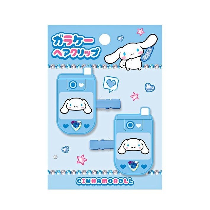 過生活IP訂購 三麗鷗 造型髮夾2入組 翻蓋手機款 HelloKitty 美樂蒂 大耳狗 酷洛米 花小兔 6857-細節圖6