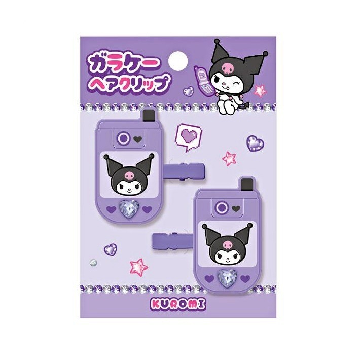 過生活IP訂購 三麗鷗 造型髮夾2入組 翻蓋手機款 HelloKitty 美樂蒂 大耳狗 酷洛米 花小兔 6857-細節圖7