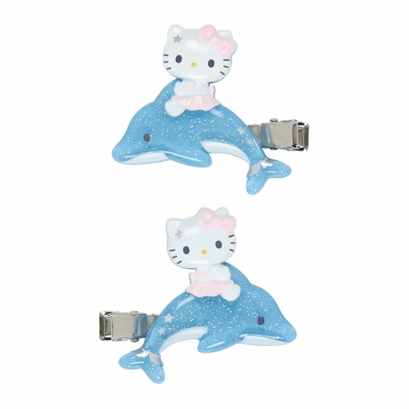 過生活IP訂購 三麗鷗 造型髮夾2入組 閃亮海豚 HelloKitty 美樂蒂 大耳狗 酷洛米 6S15-細節圖7