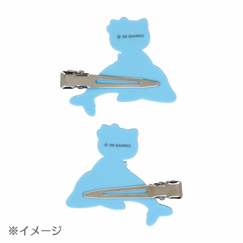 過生活IP訂購 三麗鷗 造型髮夾2入組 閃亮海豚 HelloKitty 美樂蒂 大耳狗 酷洛米 6S15-細節圖8