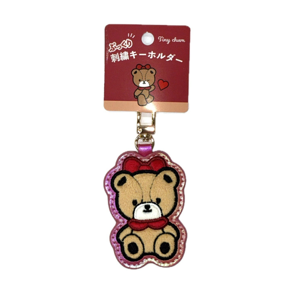 過生活IP訂購 三麗鷗 造型皮質刺繡鑰匙圈 HelloKitty 美樂蒂 大耳狗 酷洛米 花小兔 泰迪熊 6S33-細節圖10
