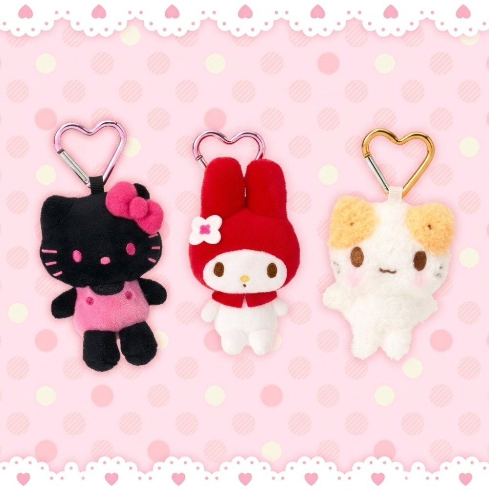 過生活IP預購 三麗鷗 絨毛玩偶吊飾 愛心扣 新款 HelloKitty 美樂蒂 棉花糖貓 6O32
