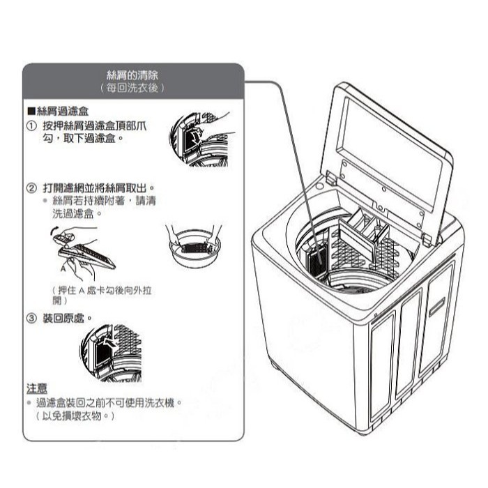 《國際原廠洗衣機濾盒》NA-V190MTS NA-V190NMS NA-V190LM NA-V190LMS-細節圖4