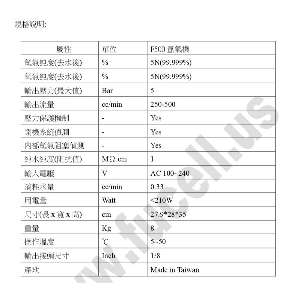 【富堡】 氫氣機500c.c. F23-F500-細節圖7