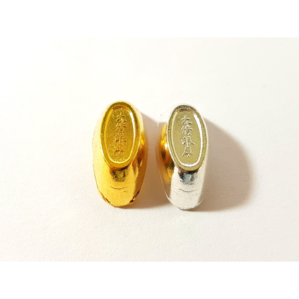 金元寶 銀元寶 招財元寶 (2.1cm) 招財進寶 風水 過年禮品 宗教用品 合金-細節圖2
