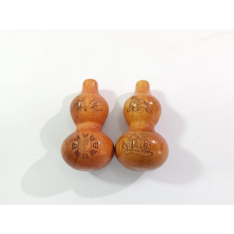 桃木葫蘆 八卦 鎮宅 招財進寶 避邪 高4cm-細節圖3