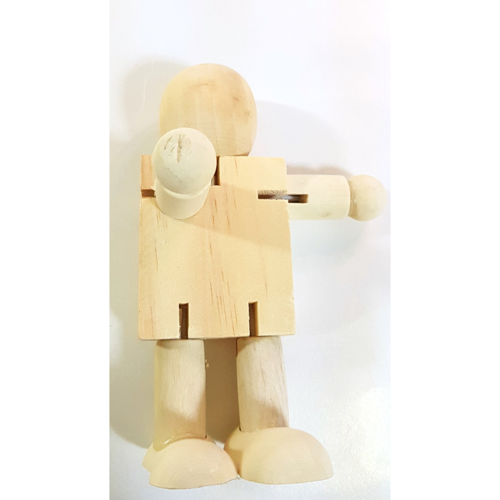 木偶機器人 木機器人 DIY彩繪 童玩 教具-細節圖3