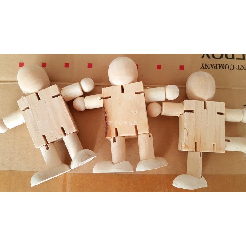 木偶機器人 木機器人 DIY彩繪 童玩 教具-細節圖4