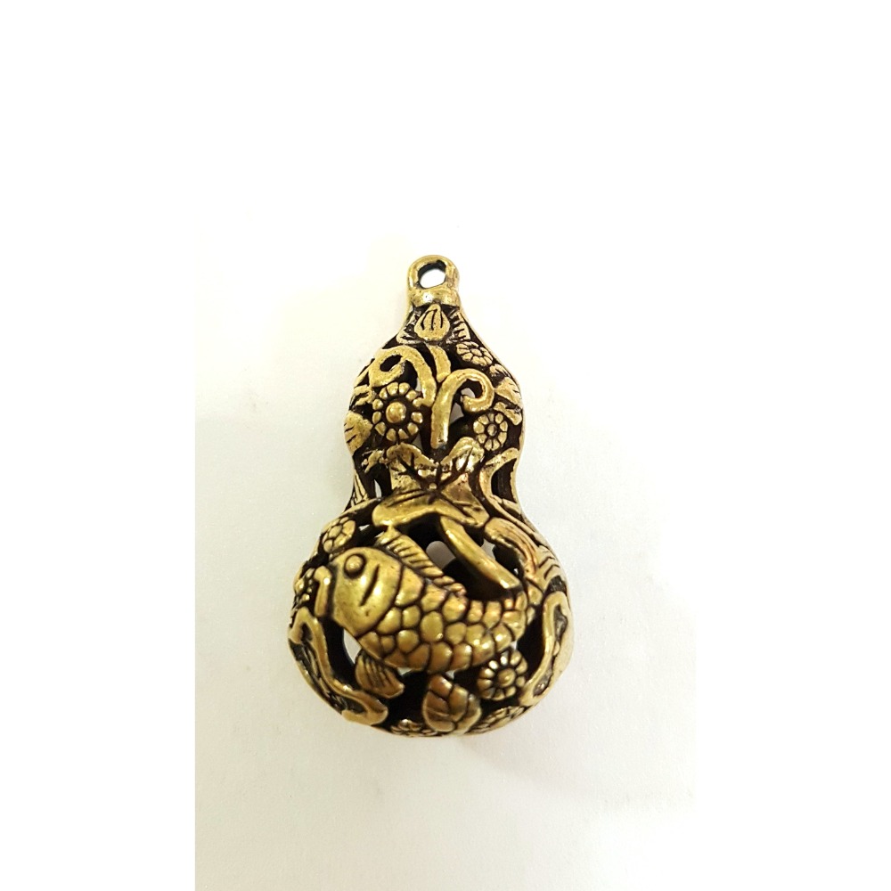 銅葫蘆 簍空葫蘆 招財 鎮宅 化煞 保平安 2.5-4.2cm 黃銅-規格圖8