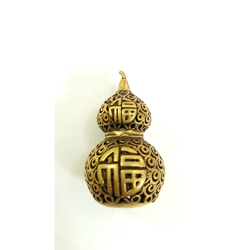 銅葫蘆 簍空葫蘆 招財 鎮宅 化煞 保平安 2.5-4.2cm 黃銅-規格圖8