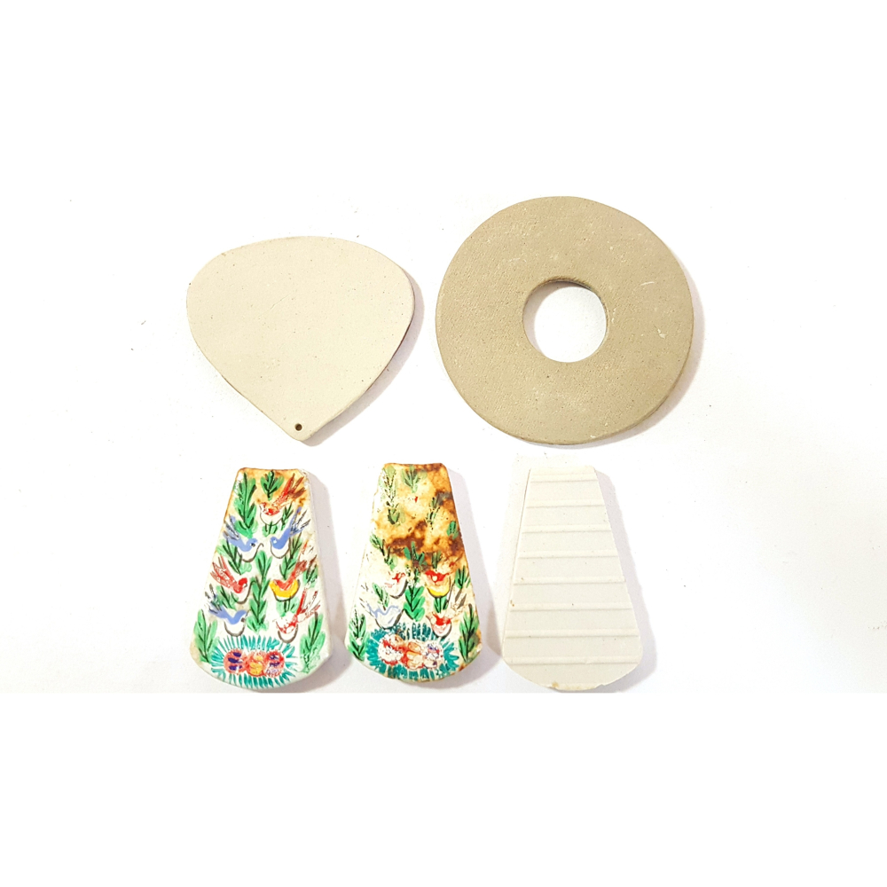 圓形/愛心/陶瓷/串珠材料/造型陶瓷/手工藝材料/首飾配件-細節圖2