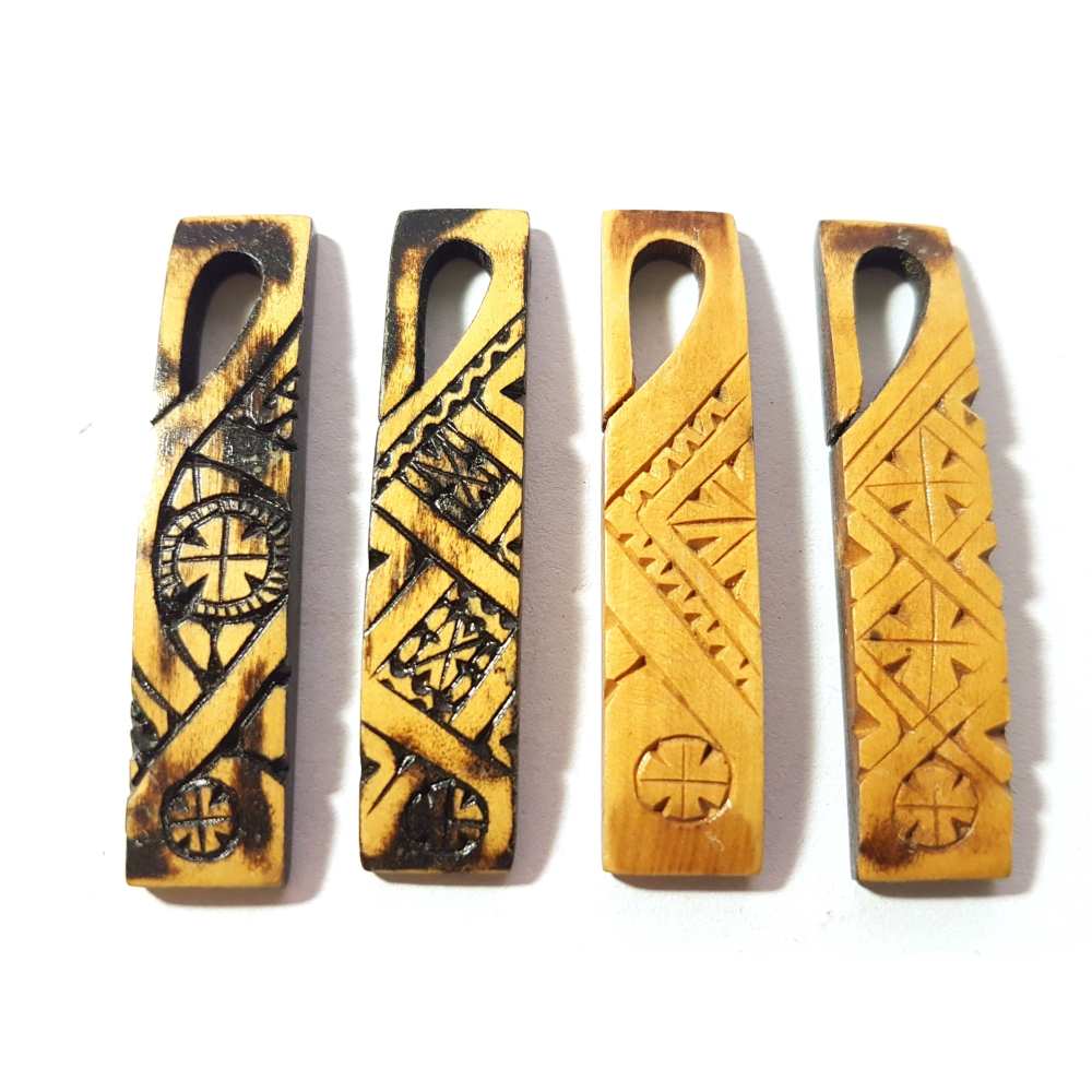 木雕 圖騰 diy材料 飾品 文創商品 手工雕刻-細節圖2