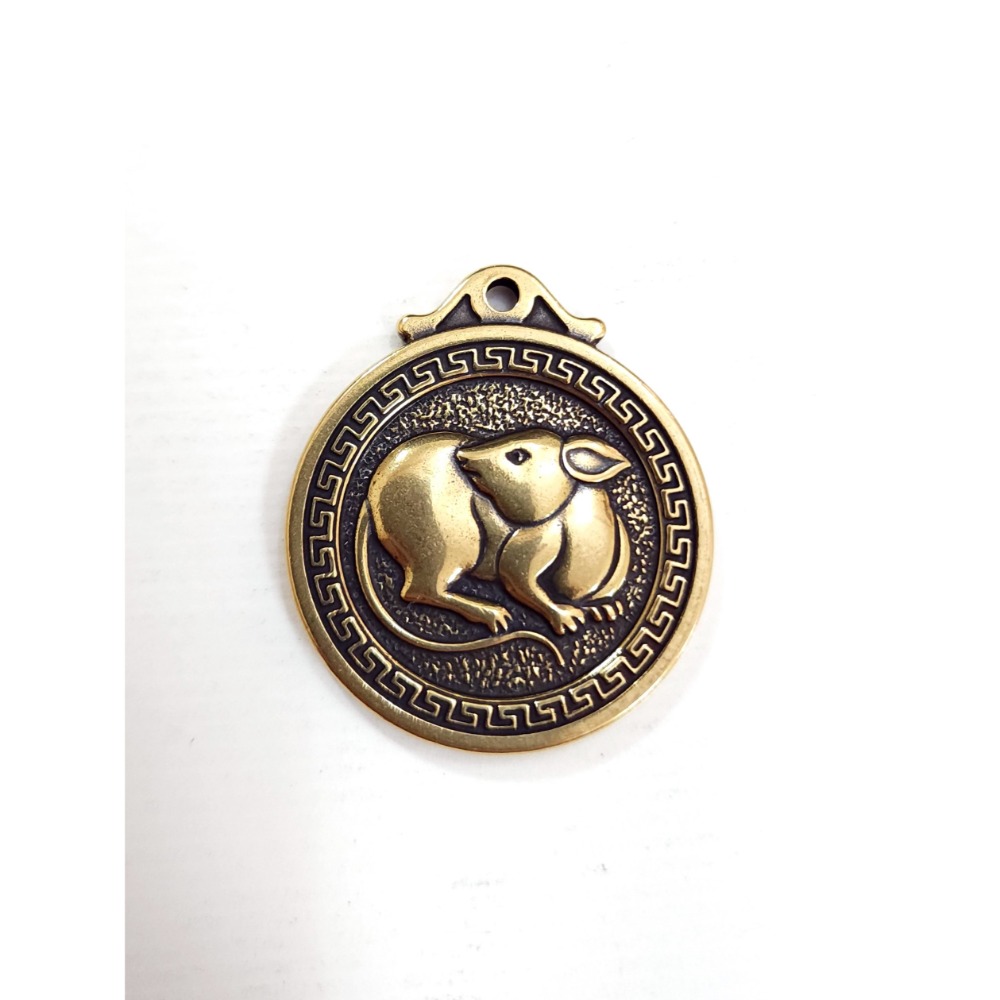 十二生肖鑰匙圈 十二生肖錢母 招財錢母 避邪 化煞 開運金幣 銅錢 3cm-規格圖5