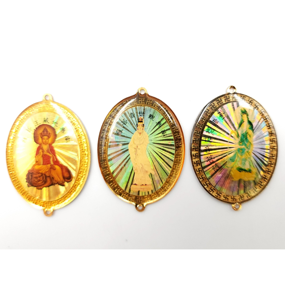 觀音項鍊 地藏王 蓮花 佛字項鍊 佛牌 項鍊 結緣品 佛教用品 高5.2cm-細節圖2