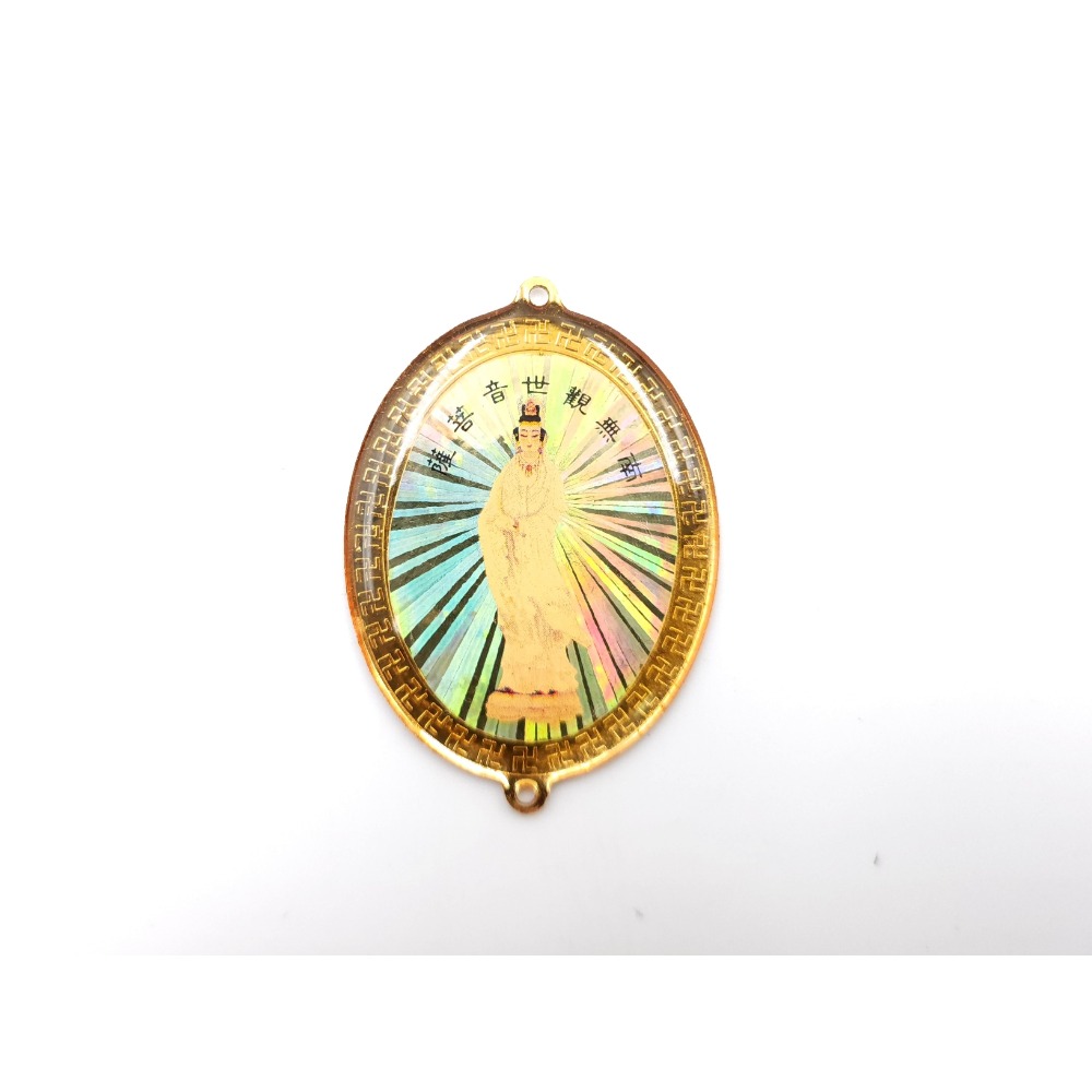 觀音項鍊 地藏王 蓮花 佛字項鍊 佛牌 項鍊 結緣品 佛教用品 高5.2cm-規格圖6