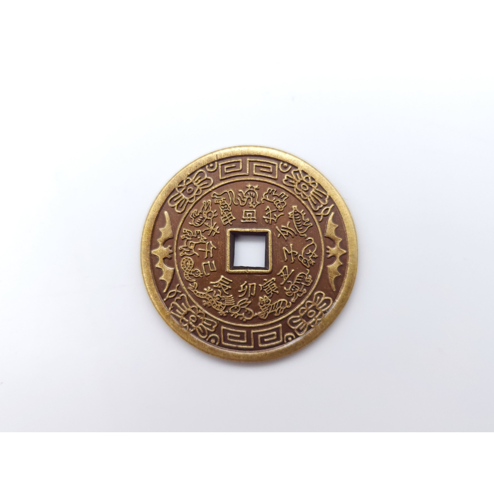 八卦十二生肖 八卦錢 十二生肖錢 銅錢 鎮宅銅錢 (純銅) 3.5cm 買10送1-細節圖3