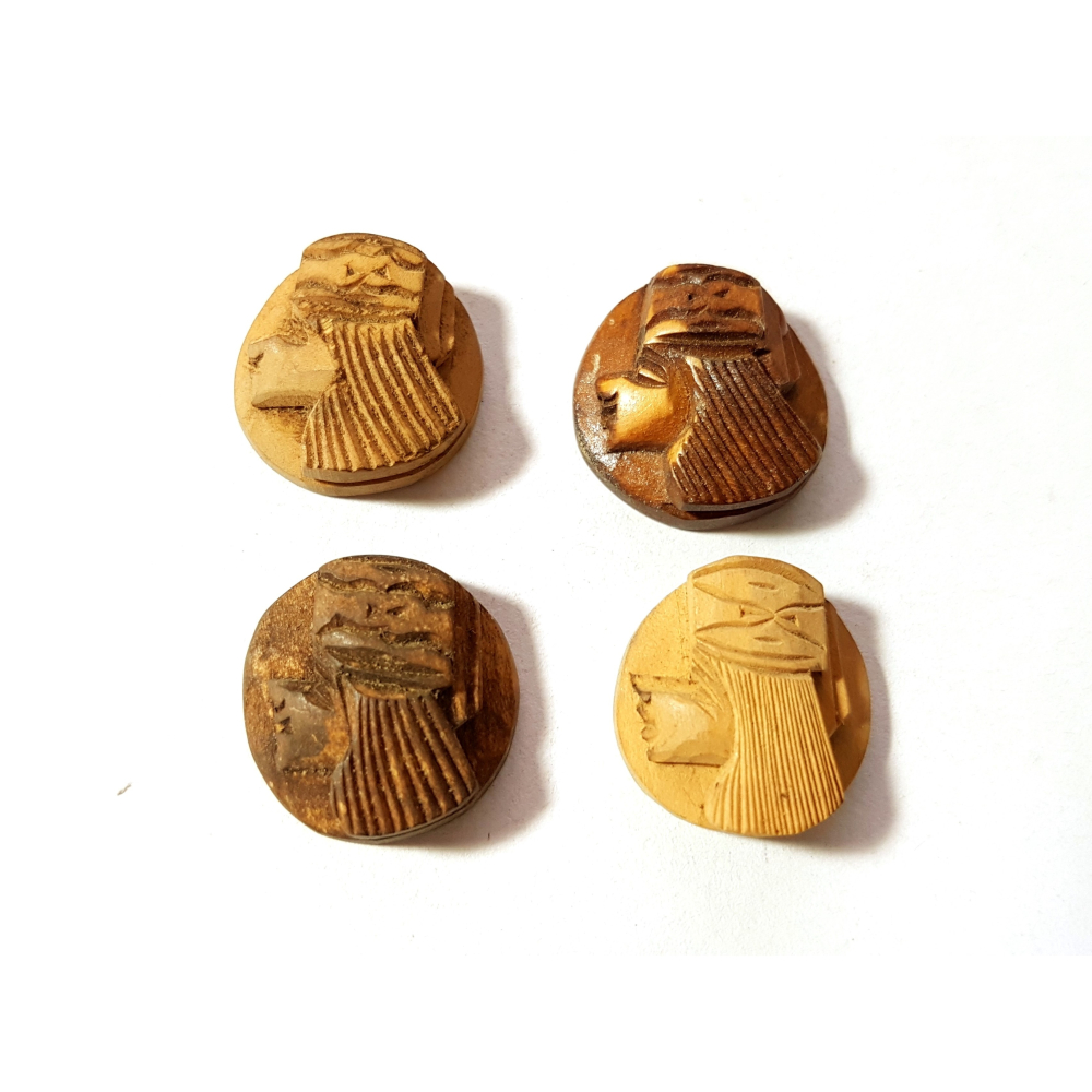 木雕 人 diy材料 飾品 文創商品 手工雕刻-細節圖2