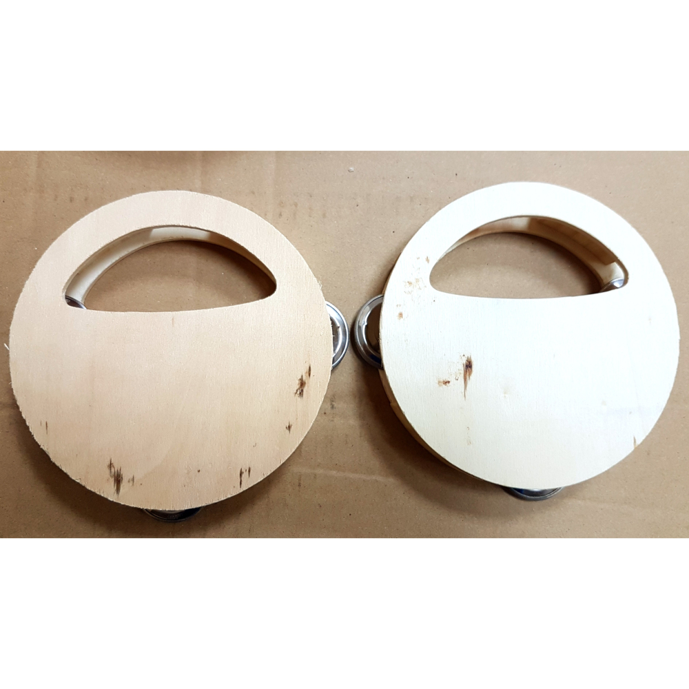 鈴鼓 木鈴鼓 搖鈴 DIY彩繪 兒童樂器 直徑11.9cm (次級品)-細節圖2