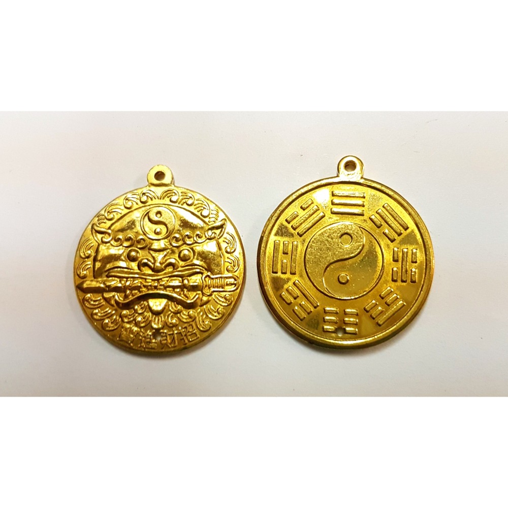 獅頭八卦錢 獅咬劍錢 獅頭錢 八卦錢 避邪 銅錢 3.8cm 買15送1-細節圖3