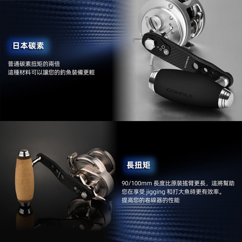【🔥Gomexus 改裝配件】大烏龜碳纖維單搖臂改裝 | 海釣船釣鐵板禧瑪諾shimano daiwa捲線器lc-細節圖4