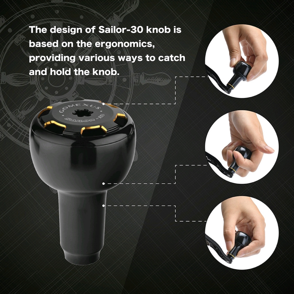 【🔥Gomexus 改裝配件】重型路亞改裝手把 100 /120mm 小烏龜 鼓輪 Shimano Daiwa 船釣-細節圖2