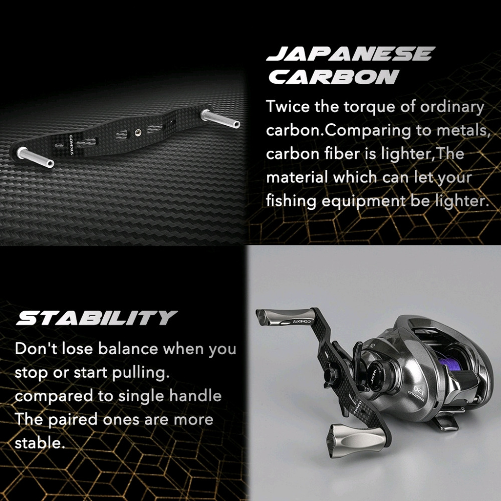 【🔥Gomexus 改裝配件】小烏龜 輕型碳纖維搖臂 95mm shimano daiwa okuma 捲線器 改裝路-細節圖3