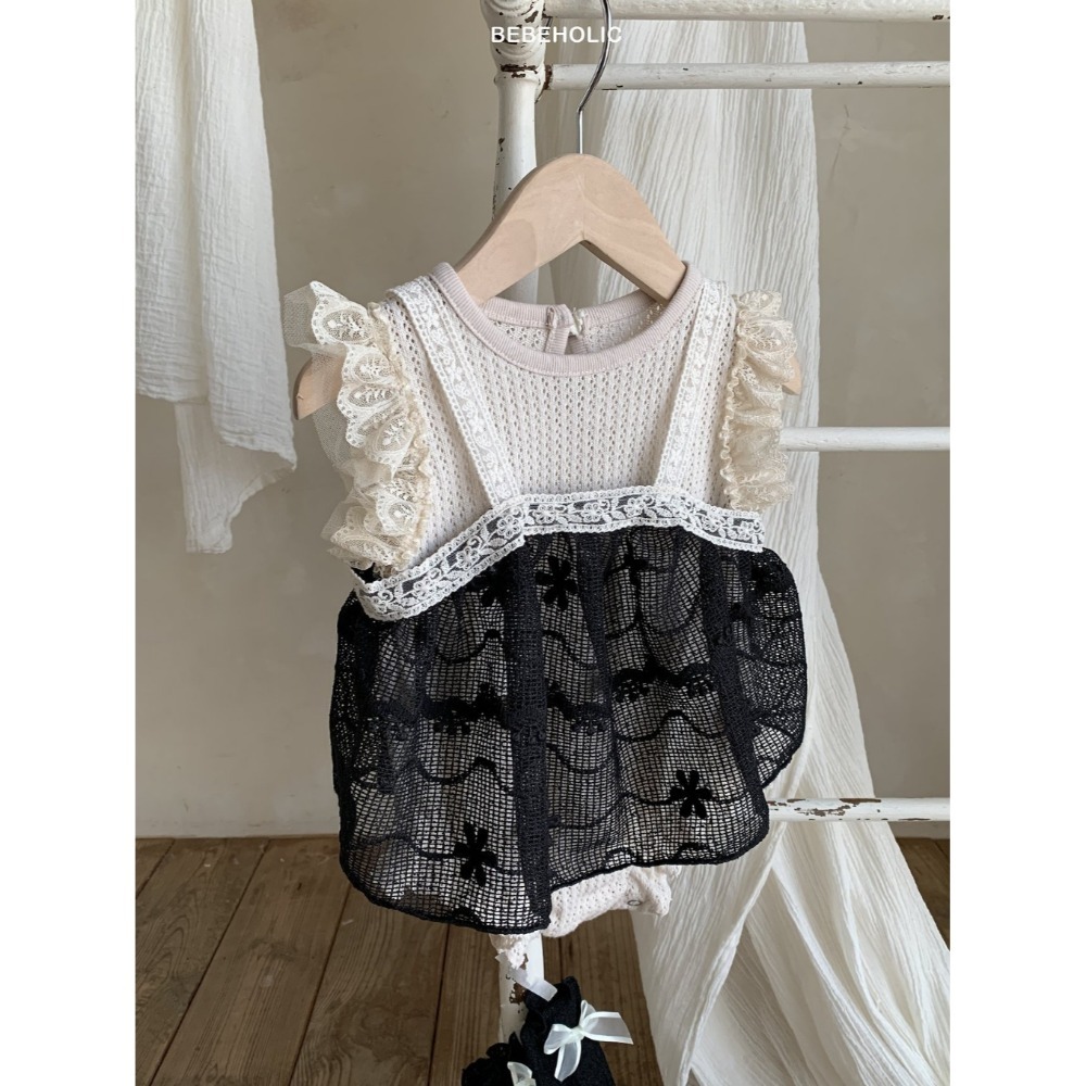 BEBE HOLIC 後綁帶罩衫-規格圖2