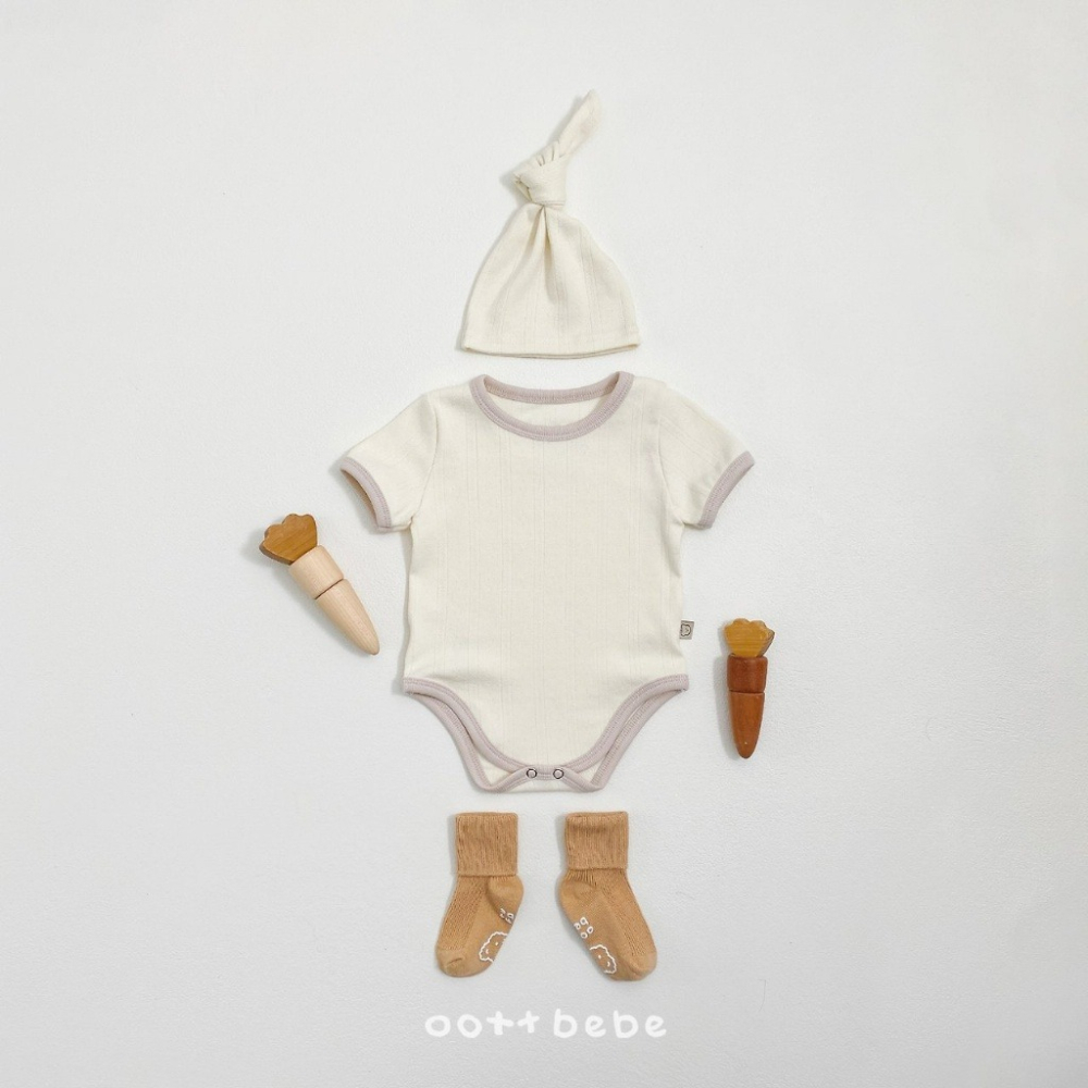OOTTBEBE 包屁衣套裝(含帽子)-細節圖2