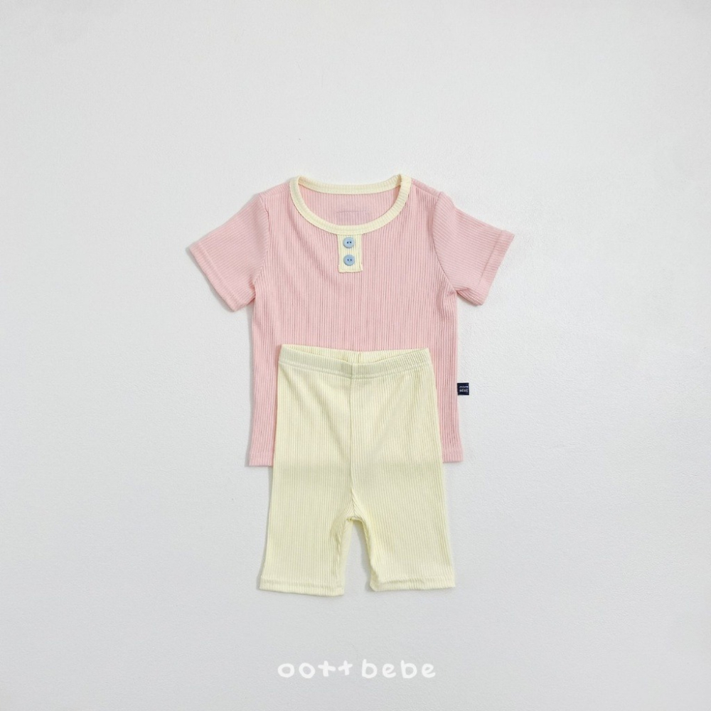 OOTTBEBE 糖果鈕扣羅紋居家服-細節圖5