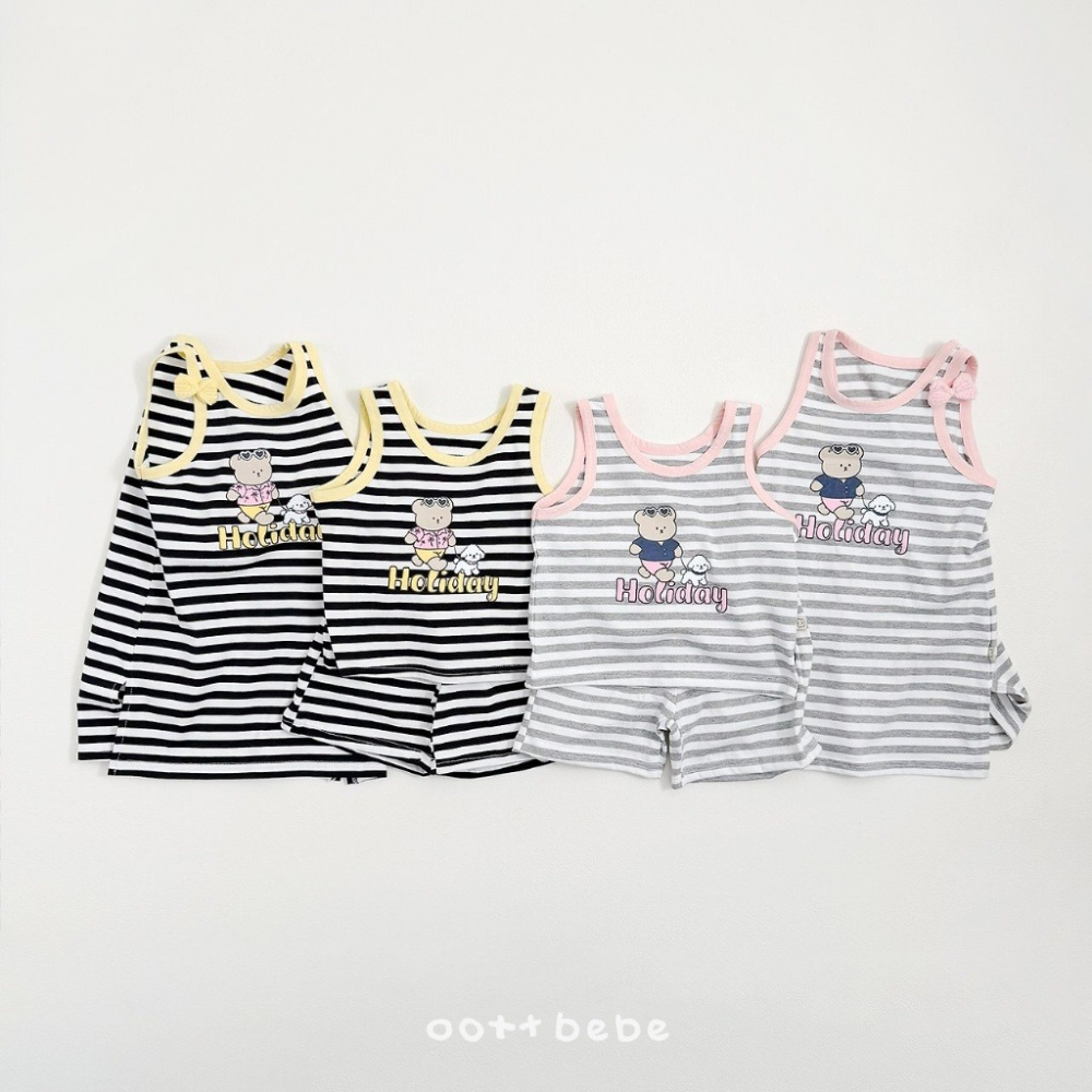 OOTTBEBE 條紋休閒連身裙-細節圖2