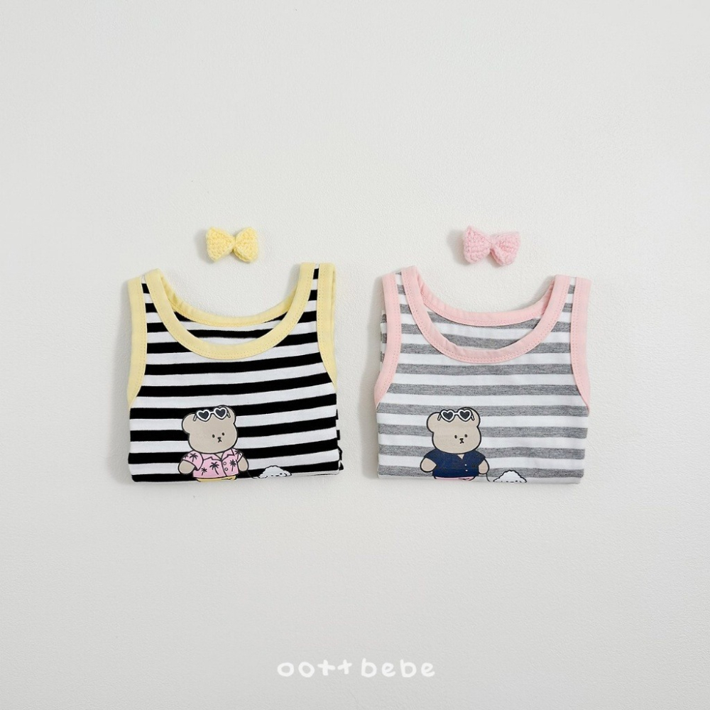 OOTTBEBE 條紋休閒連身裙-細節圖3